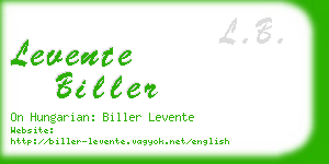 levente biller business card